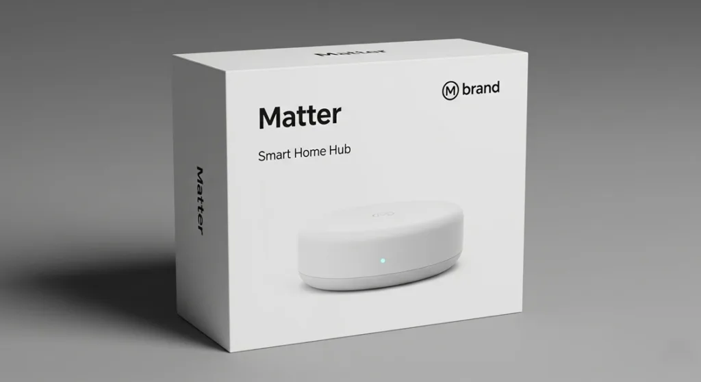 Matter-certified smart home device packaging