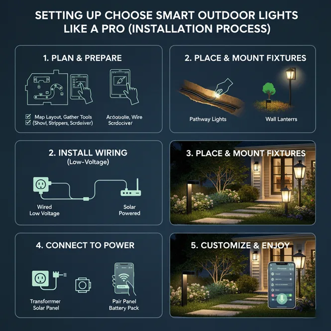 Installation process of smart outdoor lighting