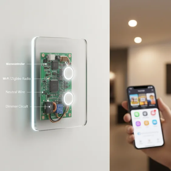 What is inside smart light switch
