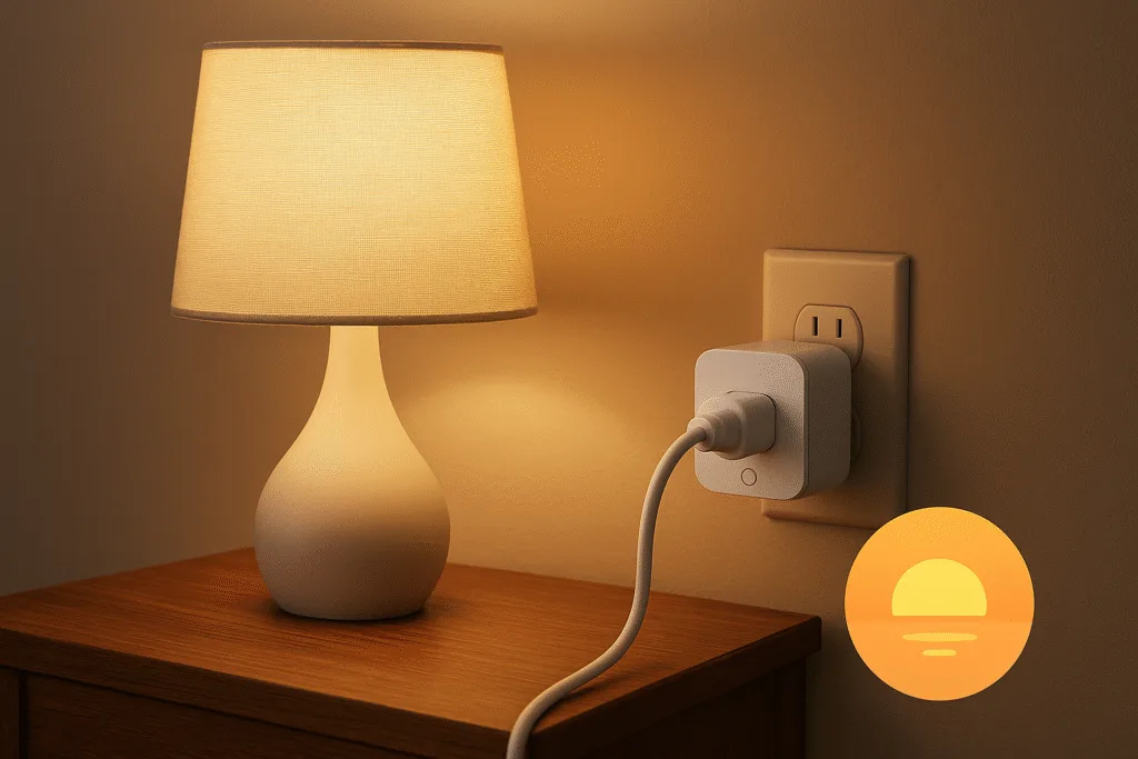 Smart Plug Connected to Lamp (Lighting Automation)