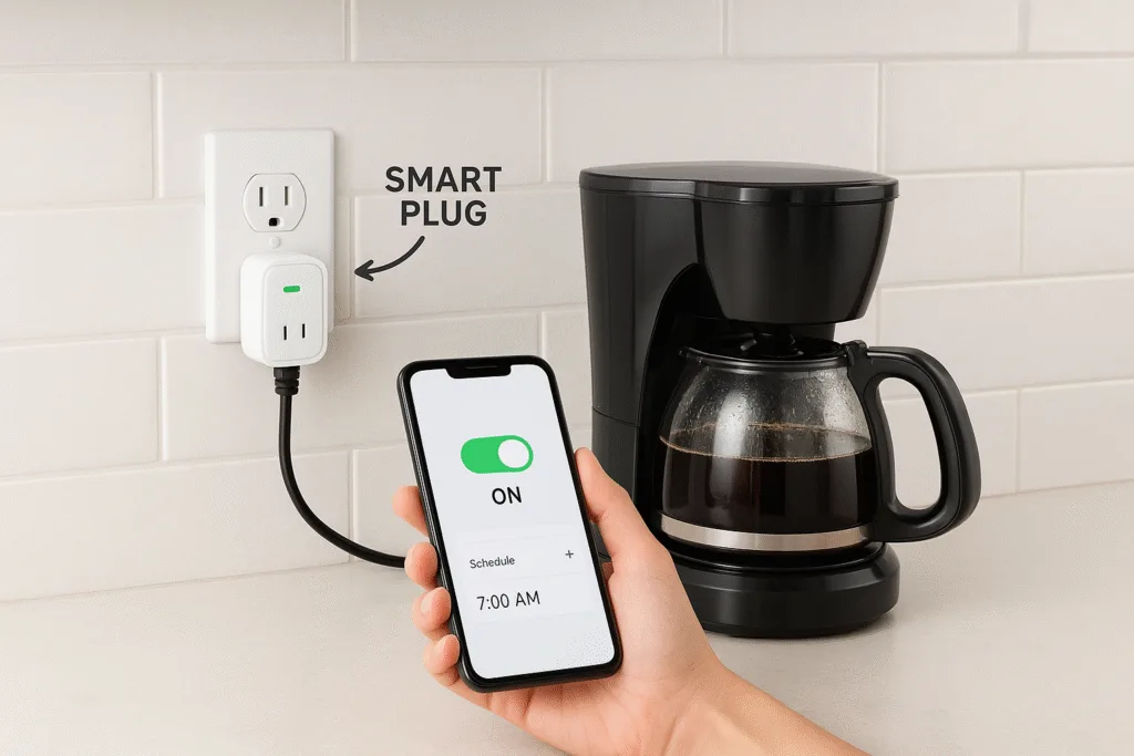 Plug in your coffee maker and control it via your smart plug app