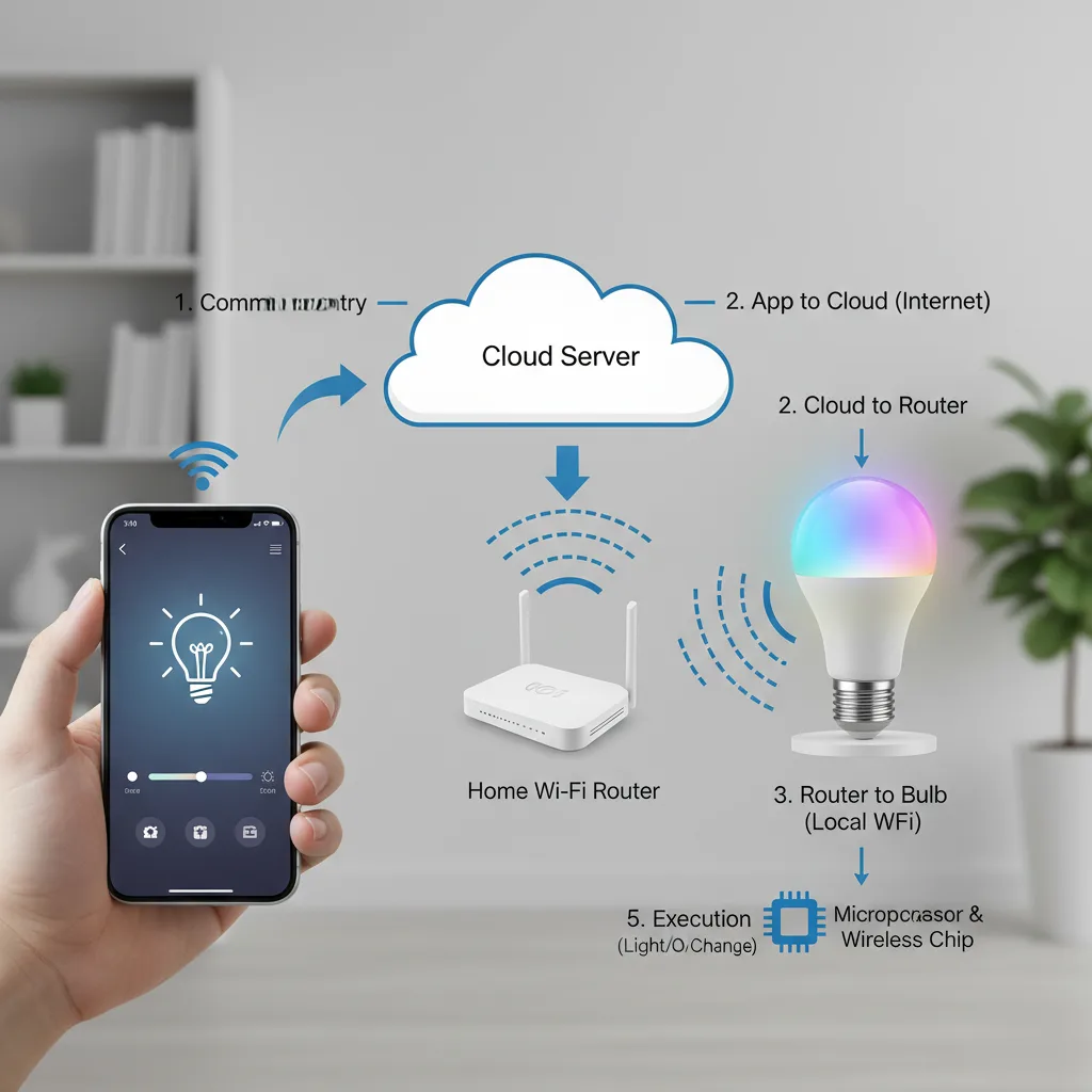 How Smart light bulbs communicate with protocols