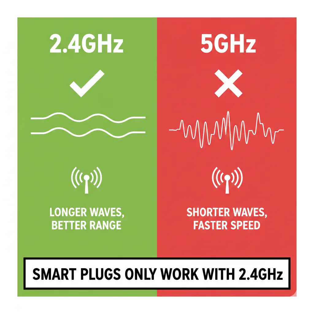 WiFi 2.4GHz vs 5GHz comparison for smart plug